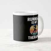 走ることは私の治療法 ジャンボコーヒーマグカップ (正面右)