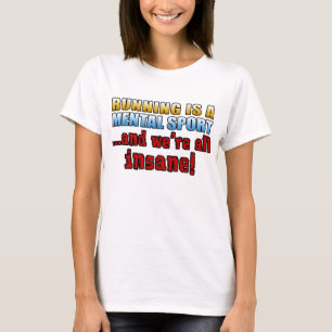 走ることは精神スポーツです Tシャツ