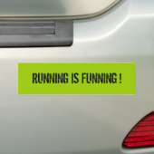 走ることはFUNNINGです! バンパーステッカー (車上)