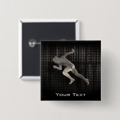 走ること; カッコいい 缶バッジ (正面&裏面)