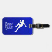 走ること; 青い ラゲッジタグ (正面横)