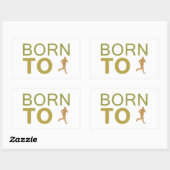 走るために生まれて下さい 長方形シール (シート)