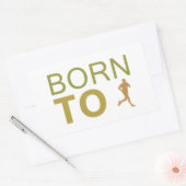 走るために生まれて下さい 長方形シール (封筒)