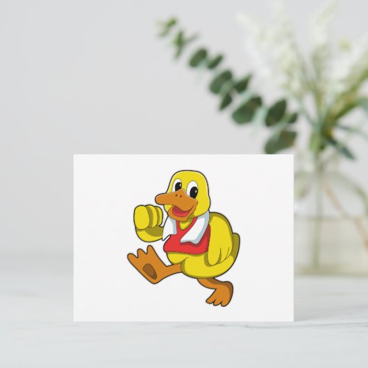 走るアヒル ポストカード (スタンド正面)