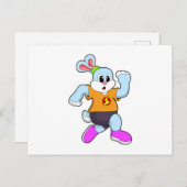 走るウサギ ポストカード (正面/裏面)