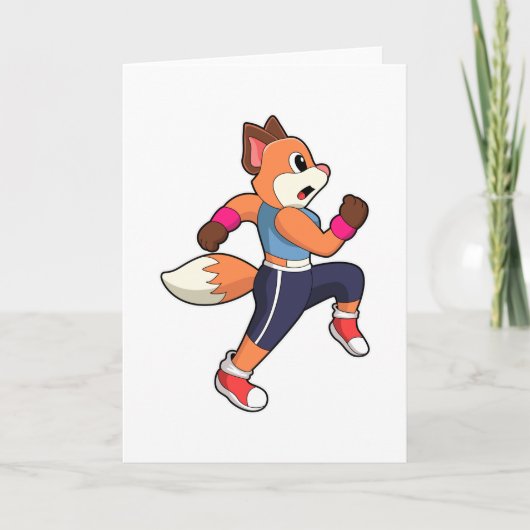 走るキツネ カード (正面)