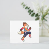 走るキツネ ポストカード (スタンド正面)