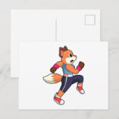 走るキツネ ポストカード (正面/裏面)