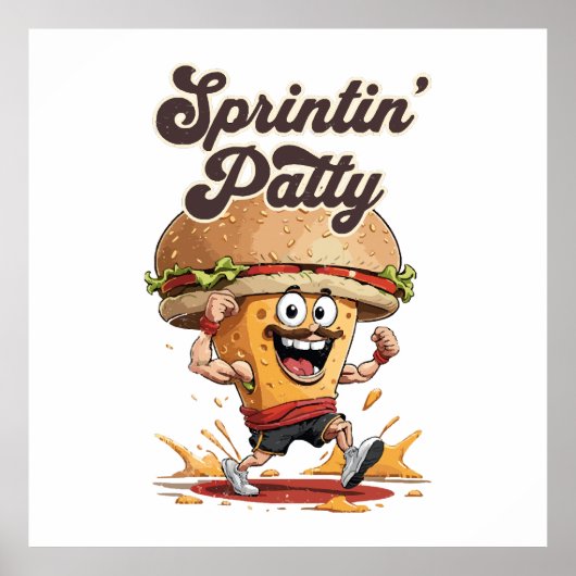 走るチーズバーガー ポスター (正面)