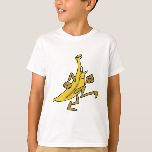 走るバナナ Tシャツ (正面)