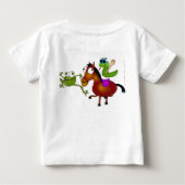 走るヘビのビデオ - ランニングスネーク ベビーTシャツ (裏面)