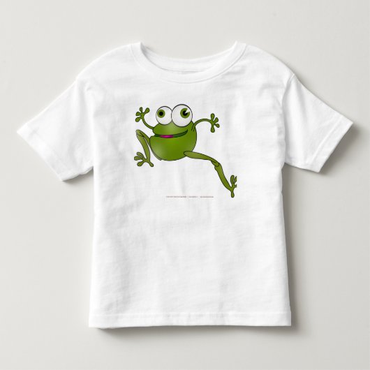 走るヘビカエル - Running Snake - Frog トドラーTシャツ (正面)