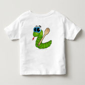走るヘビカエル - Running Snake - Frog トドラーTシャツ (裏面)