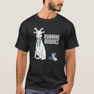 走るヤギの相棒 面白いペットのGif Tシャツ
