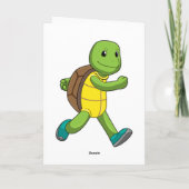 走るランナーとしてのカメ カード (裏面)