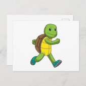 走るランナーとしてのカメ ポストカード (正面/裏面)