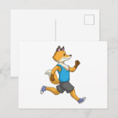 走るランナーとしての狐 ポストカード (正面/裏面)