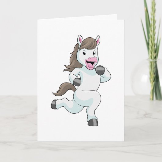 走るランナーとしての馬 カード (正面)