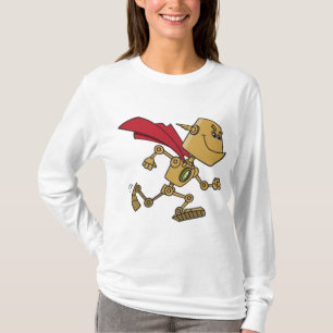 走るロボットスーパーヒーロー・キャラクター Tシャツ