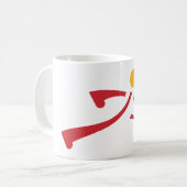 走る人のアイコン コーヒーマグカップ (正面左)