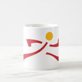 走る人のアイコン コーヒーマグカップ (中央)