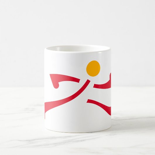 走る人のアイコン コーヒーマグカップ