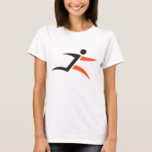 走る人のデザイン Tシャツ (正面)