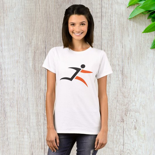 走る人のデザイン Tシャツ