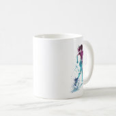 走る女性 コーヒーマグカップ (正面右)