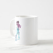 走る女性 コーヒーマグカップ (正面左)