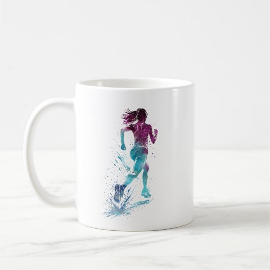 走る女性 コーヒーマグカップ (左)