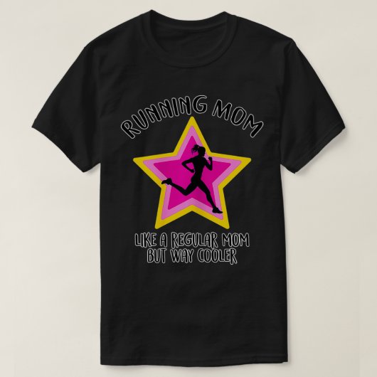走る母おかしいランナー走る母の贈り物 Tシャツ (デザイン正面)