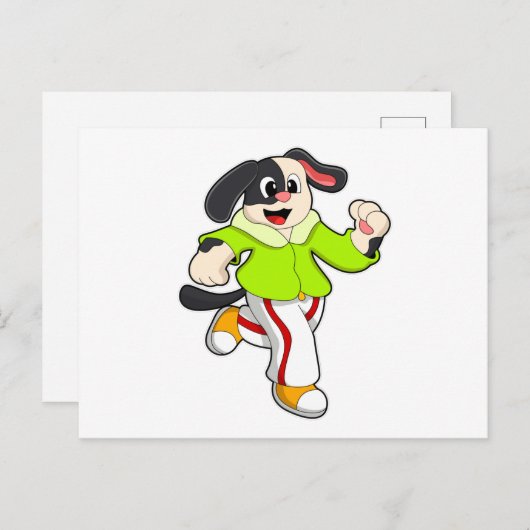 走る犬 ポストカード (正面/裏面)