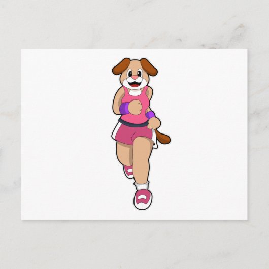 走る犬 ポストカード (正面)