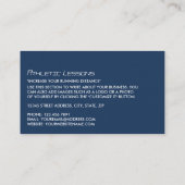 走る男、アスリート、スポーツコーチ 名刺 (裏面)