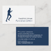 走る男、アスリート、スポーツコーチ 名刺 (正面/裏面)