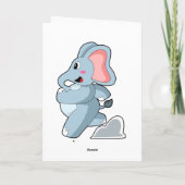 走る象 カード (裏面)