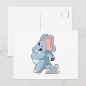 走る象 ポストカード (正面/裏面)