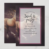 走る馬のパステル画 招待状 (正面/裏面)