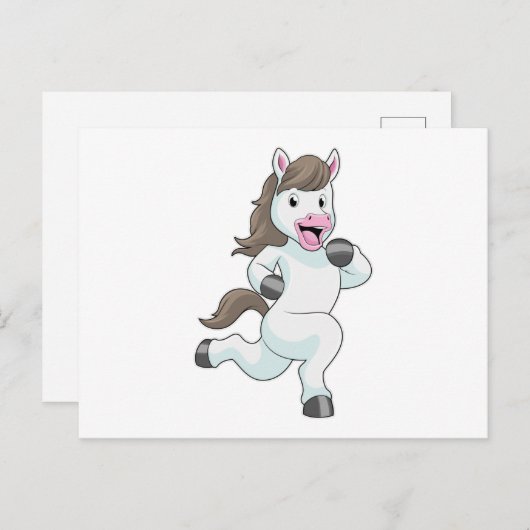 走る馬 ポストカード (正面/裏面)