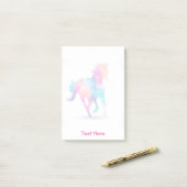 走る馬 ローポリ 幾何学的な虹 ポストイット (デスク上)