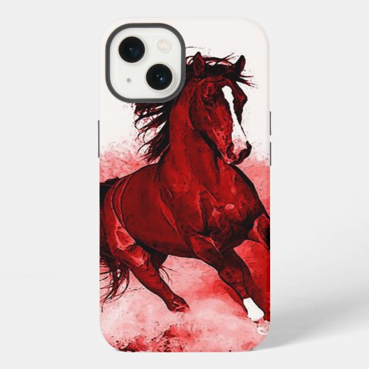 走る馬 iPhoneケース (裏面)