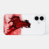 走る馬 iPhone 16ケース (裏面横)