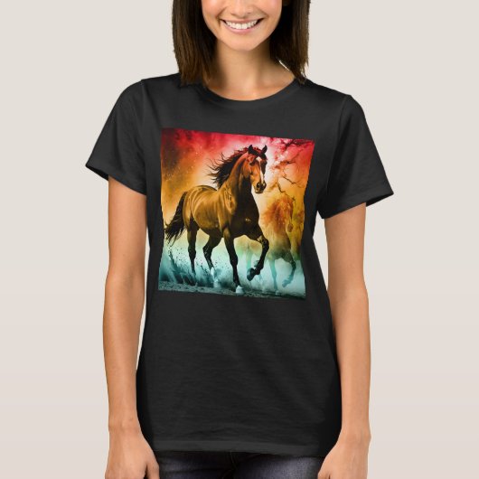 走る馬  Tシャツ (正面)