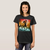 走る馬  Tシャツ (正面フル)