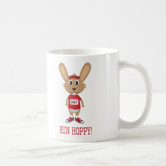 走れホッピー!赤いウサギランナー コーヒーマグカップ (右)