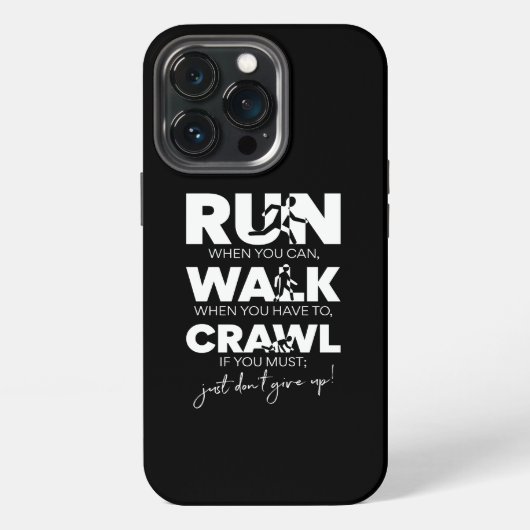 走れ...歩け...這ってでも...諦めるな! iPhoneケース (裏面)