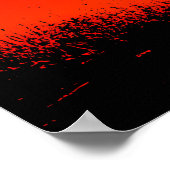 走ウマのポスター – 赤の黒いシルエット ポスター (角)