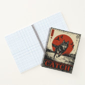 走ウルフと赤い太陽 | ヴィンテージ力 ノートブック (内部)