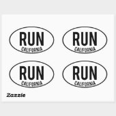 走カリフォルニア 楕円形シール (シート)